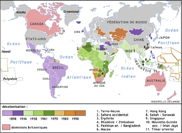 Figure 16 : carte historique sur « la décolonisation »