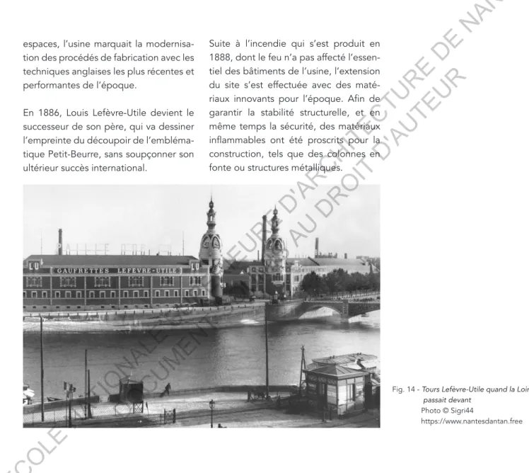 Fig. 14 - Tours Lefèvre-Utile quand la Loire  
