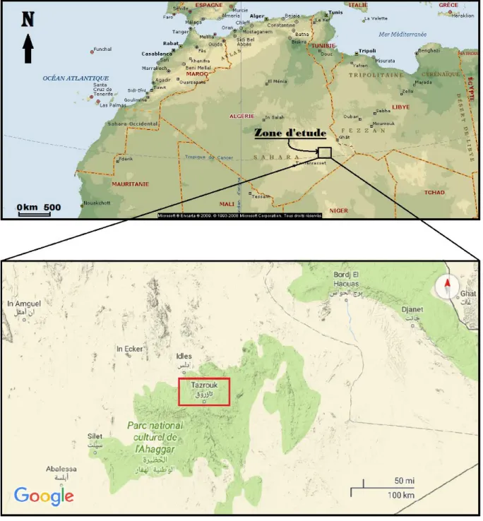 Figure 1 : situation géographique de la région  d’étude 
