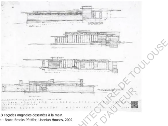 Fig. 13 Façades originales dessinées à la main. 