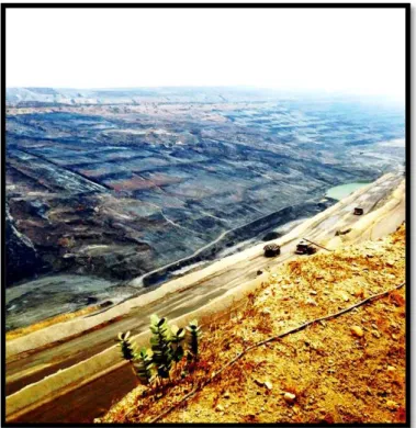 Figure 7. Vue de la mine depuis l’un des mirador de Provincial. Photo : Sarah Quilleré Avril 2013