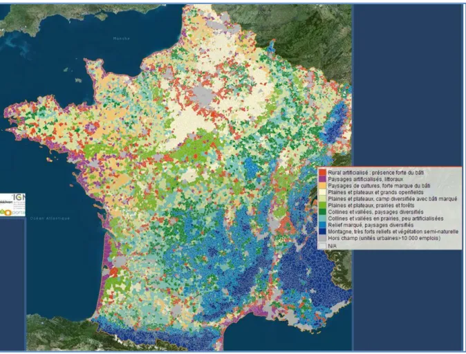 Figure 13. Les multiples visages de la campagne française  Source : DATAR 