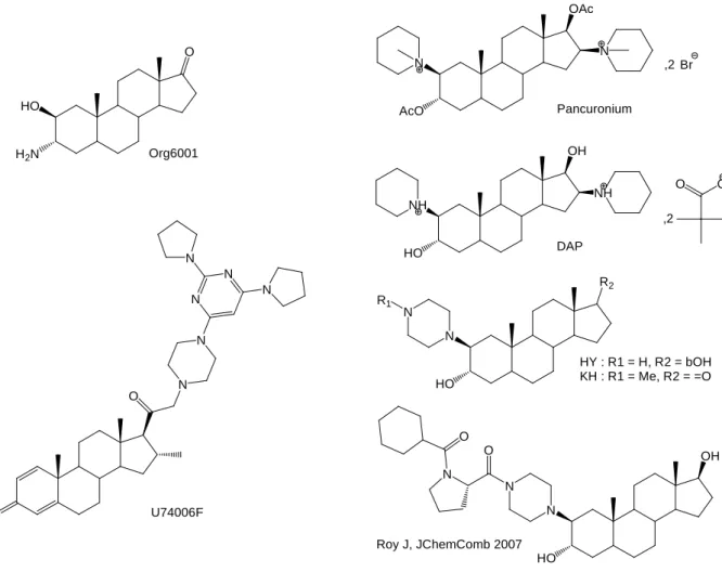 Figure 27 : structure des aminostéroïdes en série 5α-androstane 