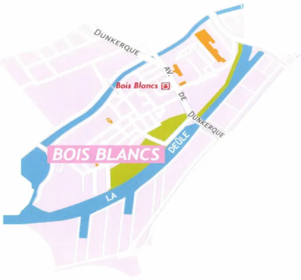 Figure 2.2 Plan du quartier des Bois-Blancs