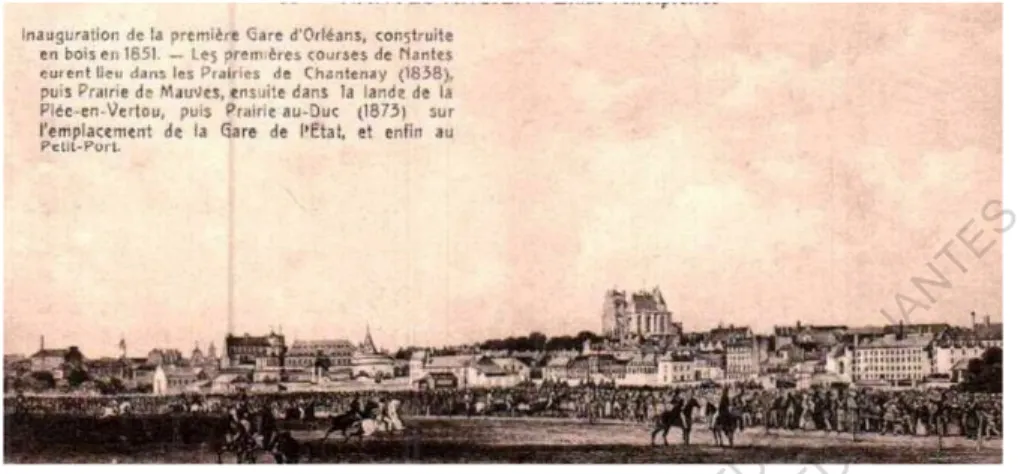 Fig 3.  Inauguration de la première Gare d’Orléans, construite en bois en 1851