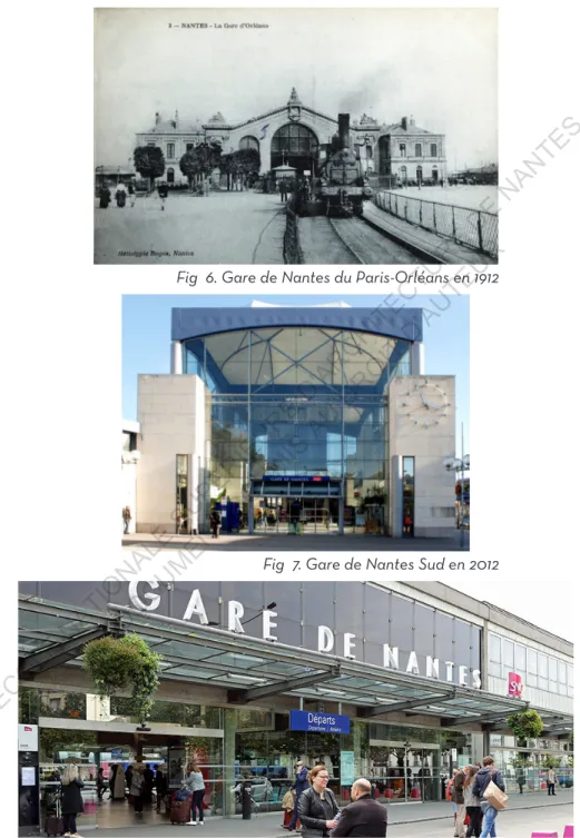 Fig  6. Gare de Nantes du Paris-Orléans en 1912