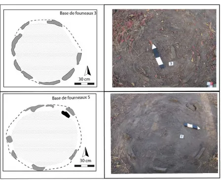 Figure 25 : Bases de fourneau de la première technique de construction                                