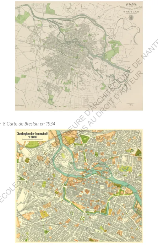 Fig. 7 Carte de Breslau en 1907