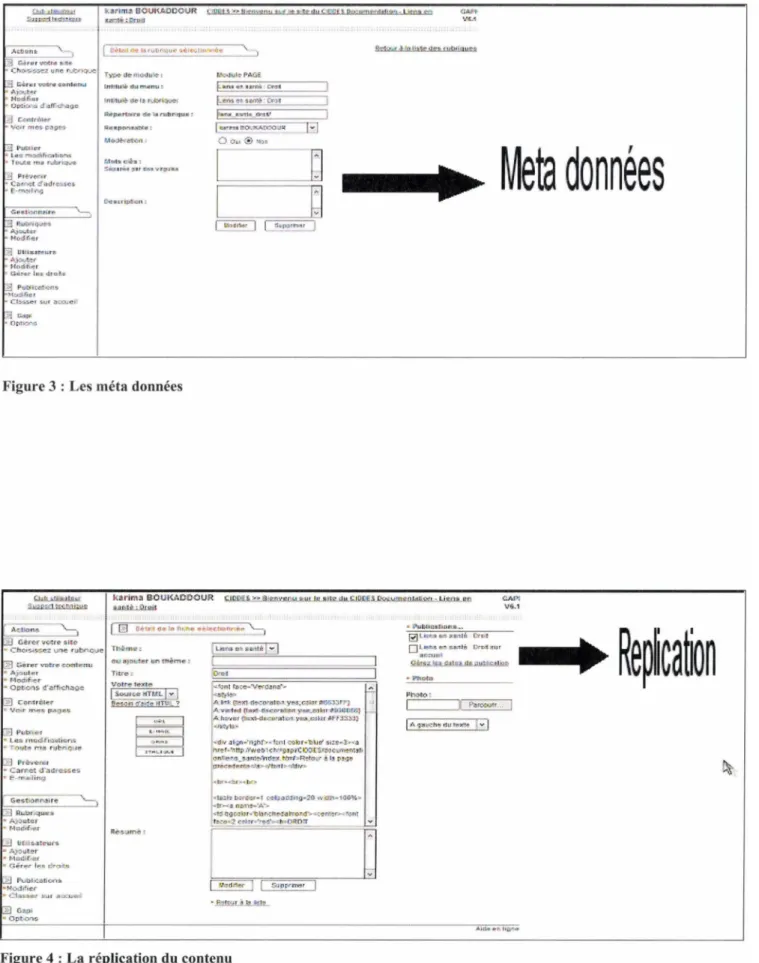 Figure 3  Les méta  données 