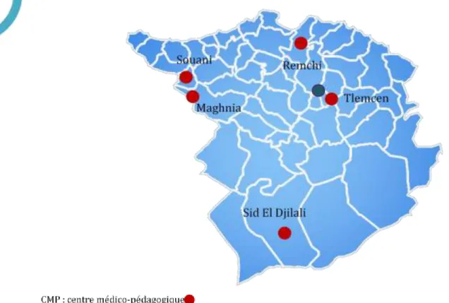 Tableau 2 :les centres médicaux pédagogiques à Tlemcen.
