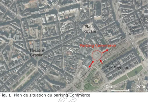 Fig. 1  Plan de situation du parking Commerce