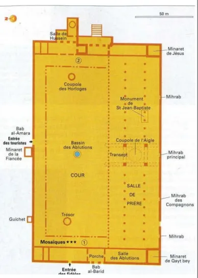 Fig. 34 : Mosquée de Damas : plan