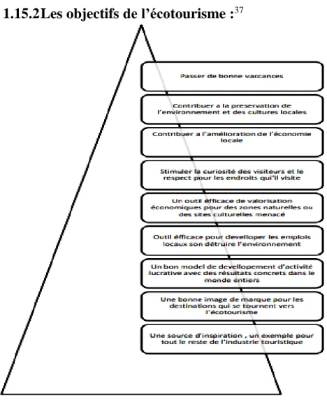 Figure 12 : Les objectifs de l’éco tourisme 