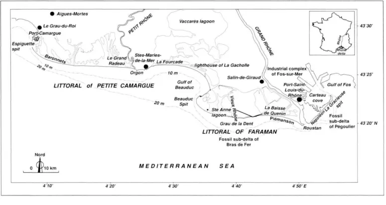 Fig.  1  - Carte de localisation.  Algues-Mortes 