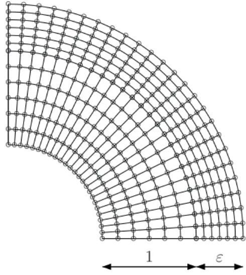 Fig. 1.1 – Maillage Q 1 ( 299 nœuds).
