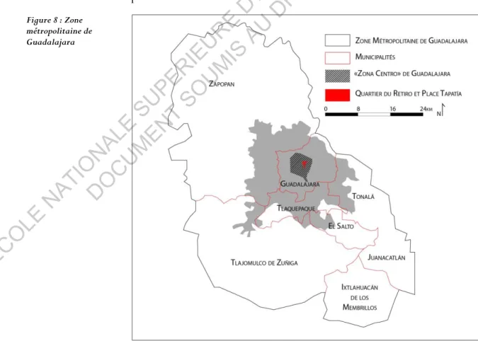 Figure 8 : Zone  métropolitaine de  Guadalajara ECOLE  NATIONALE  SUPERIEURE  D'ARCHITECTURE  DE  NANTES DOCUMENT SOUMIS AU DROIT D'AUTEUR