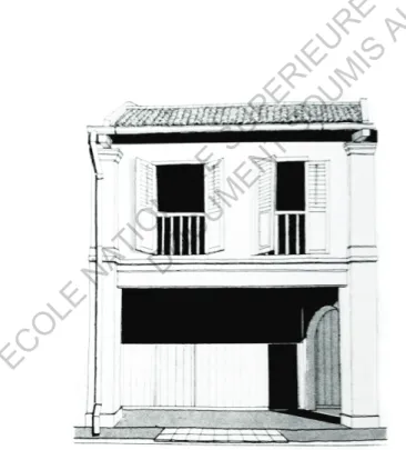 fig 12 :  Early Shophouse (1840 - 1900), 