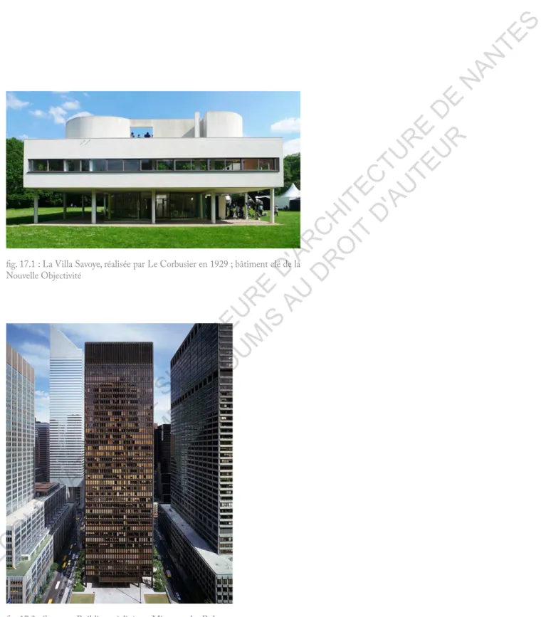 fig. 17.1 : La Villa Savoye, réalisée par Le Corbusier en 1929 ; bâtiment clé de la  Nouvelle Objectivité