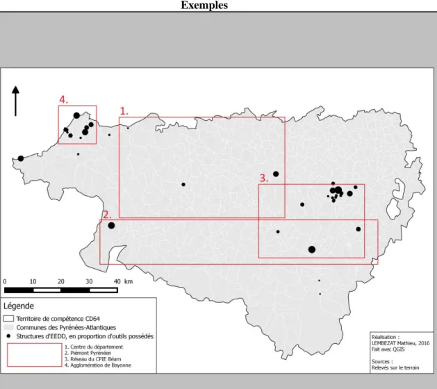 Tableau 3 : Les différents types de réseaux d'EEDD existant au sein du département des Pyrénées-Atlantiques 