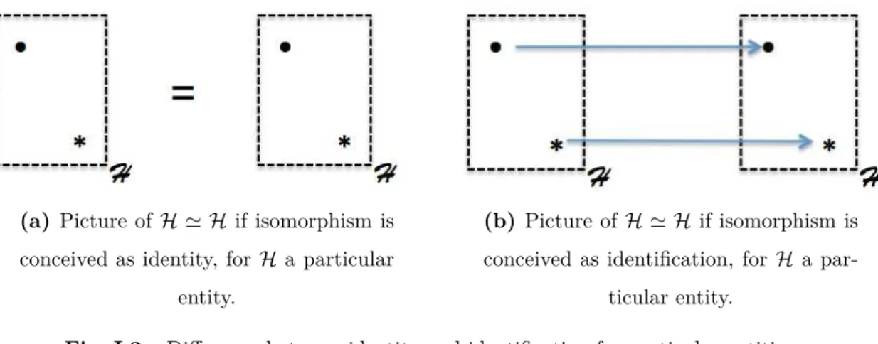 Fig. I.2 – Diference between identity and identiication for particular entities.