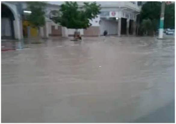 Figure 1.5. Photo montrant l’inondation du centre ville de Biskra le 29 -30 Octobre 2011  