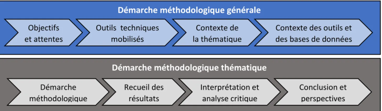 Figure 7 : Schéma synthétique de la démarche méthodologique pour la production du rapport interne
