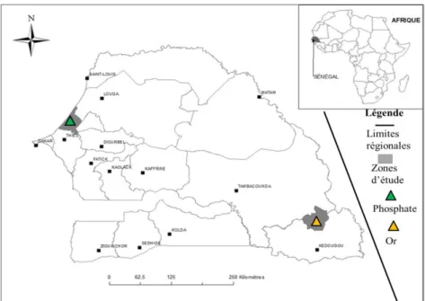 Figure 1: Localisation des sites d'étude 