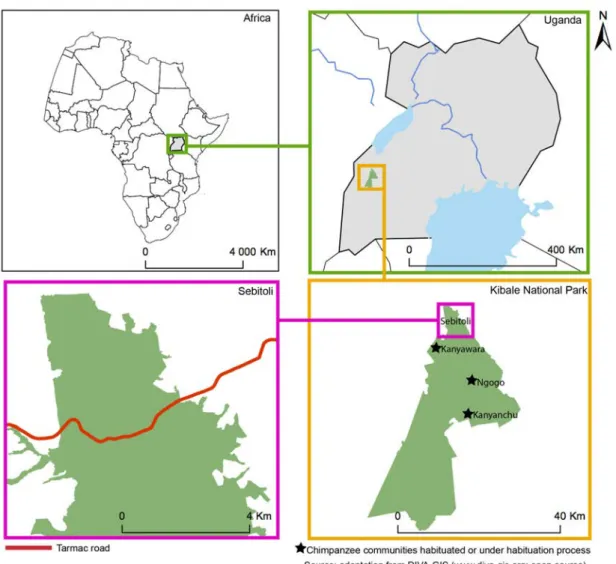 Figure 12: Location of Sebitoli area, Kibale National Park, Western Uganda  