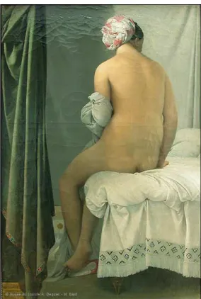 Figure 12: Ingres Jean-Auguste Dominique, L'Odalisque à l'esclave, huile sur toile,   72 x 100 cm, 1839, Fogg Art Museum, Cambridge 