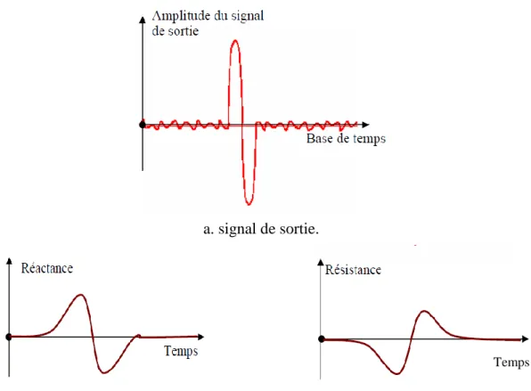 Fig. II.9. Visualisation d'un défaut avec une sonde différentielle.  Temps 