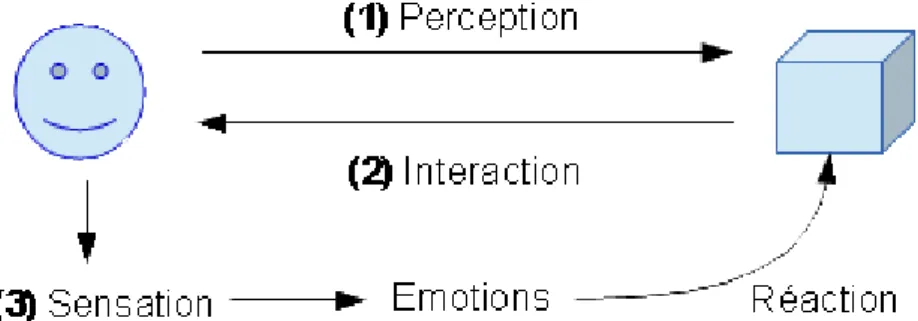 Figure 2 - Rôle des sensations dans la production des émotions