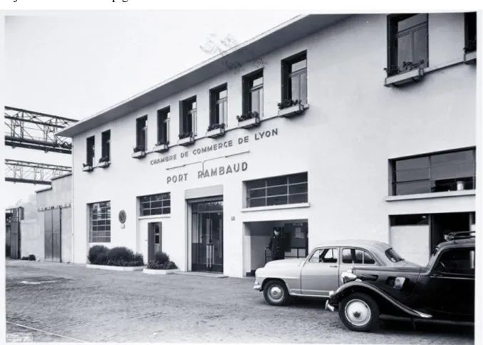 Figure X : Le port Rambaud en 1934. Elévation principale du bureau du port, Inventaire J.-M