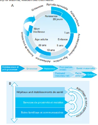 Figure 5. Représentation schématique du concept de « Continuum de soins », The Lancet 2007