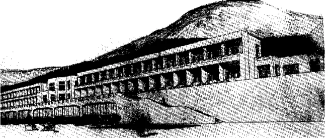 Fig. 1-43: Esquisse du centre d’héliothérapie dans la Cité industrielle de GARNIER 