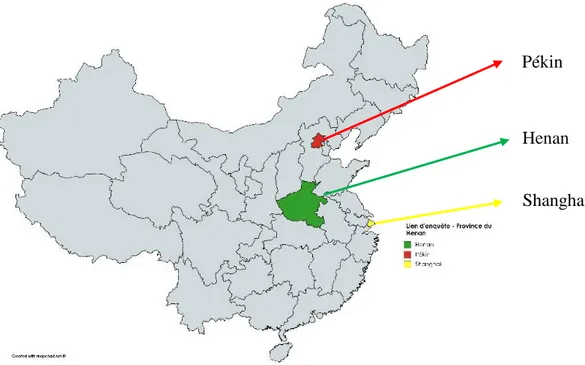 Figure 1 - Lieu d'enquête, village de Zhang