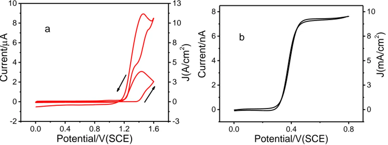 Figure 2.2. (a) CVs of 20 mM EDOT and 0.1 M TBAPF 6  in acetonitrile on 10 μm-diameter 