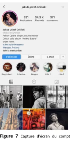 Figure  7  Capture  d'écran  du  compte  Instagram  de  Jakub  Jozef  Orlinski 