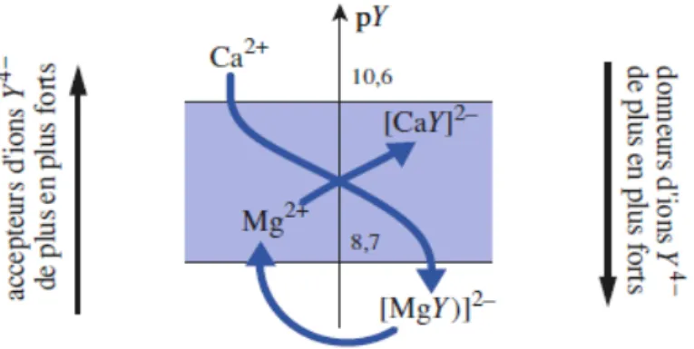 Figure 13 : L’ion Ca 2+  donne avec Y 4–  un complexe plus stable que l’ion Mg 2+ , c’est le plus 