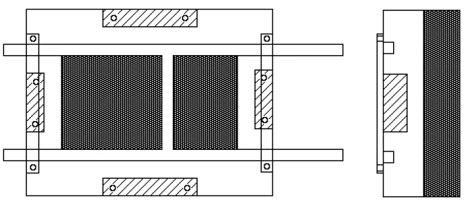 Fig. II.15  Schéma de la cuve utilisée sous le microscope.