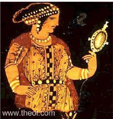 Illustration 16. PYTHON (attribué à).  Aphrodite. IV e  siècle av. J.-C. Cratère à figures rouges de 