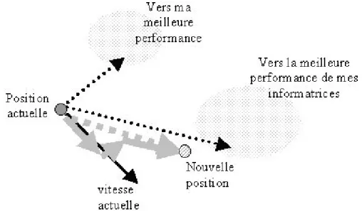 Figure II.5   Mouvement de chaque particule 