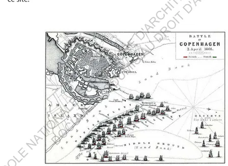 Fig. 12 Cartographie de la bataille contre les Anglais en1801. ECOLE  NATIONALE  SUPERIEURE  D'ARCHITECTURE  DE  NANTES DOCUMENT SOUMIS AU DROIT D'AUTEUR