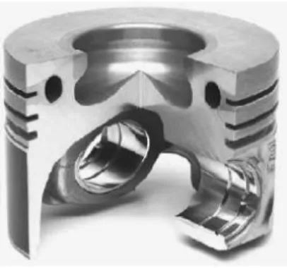 Figure 1-7. Piston d’un moteur diesel avec cavité en forme oméga. 