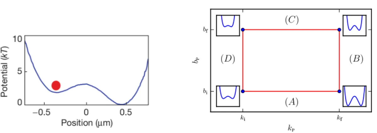 Figure 3.3 – Experimental realization of a quartic potential with two op-