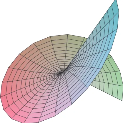Fig. 2.3: Situation générique avec un angle de 5π/3 (θ = −2/3, r = 1)
