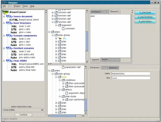 Figure 2.26 – Interface de Stepper représentant l’encodage d’un Guide de Bonnes Pratiques 46 .