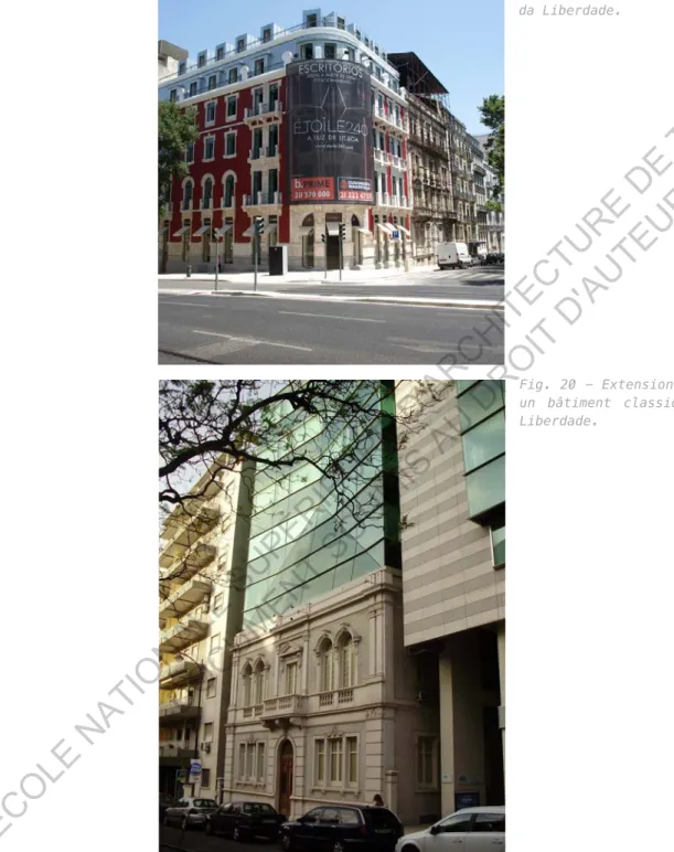Fig. 20 - Extension en Frankenstein sur  un  bâtiment  classique  de  l’Avenida  da  Liberdade.