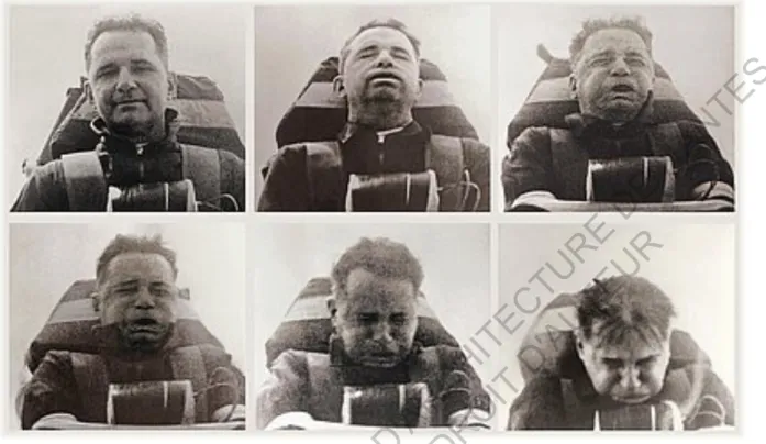 Fig. 2 : Record expérimental de résistance à une « force g » par le colonel-médecin de l’US Air Force John Paul STAPP