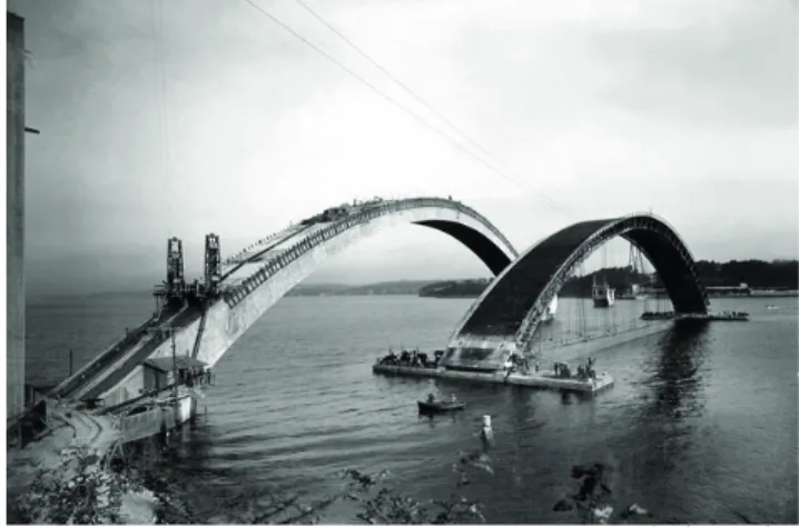 Fig. 8: Le pont de Plougastel  introduit le béton pré-contraint  d’Eugène Freyssinet, source : www.efreyssinet-association.com 