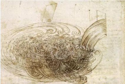Figure 1.1: A turbulent cascade as seen by Leonardo da Vinci. Reproduced from [19].